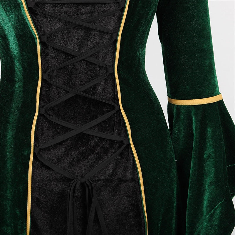 Velvet Irish Renaissance Dress Medieval Victorian Costume Dress