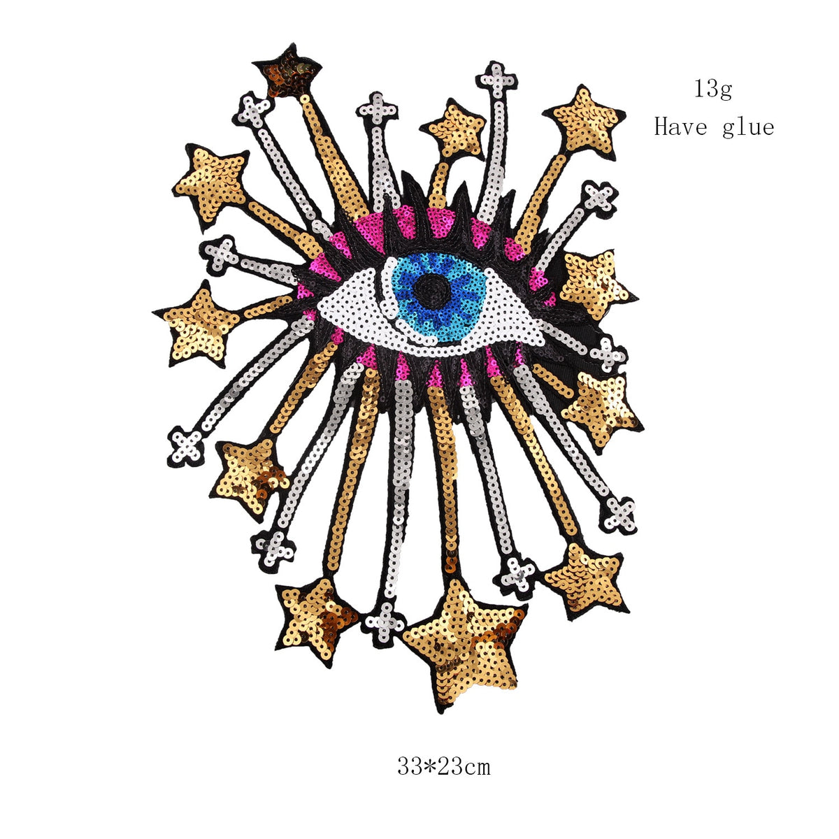 Evil Eye Iron On Sequin Patches