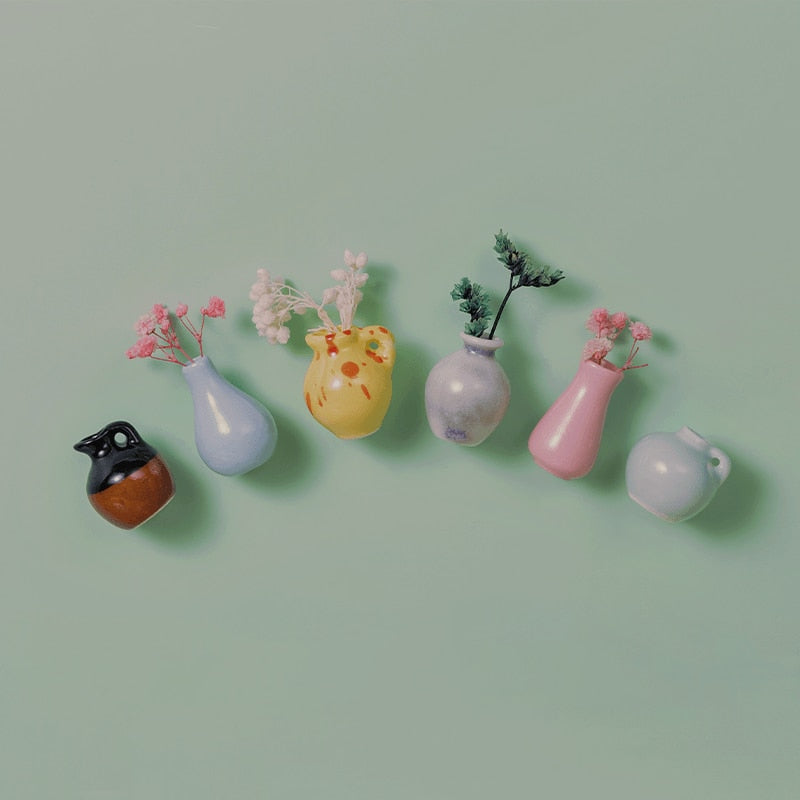 Mini Ceramics Vase Fridge Magnets