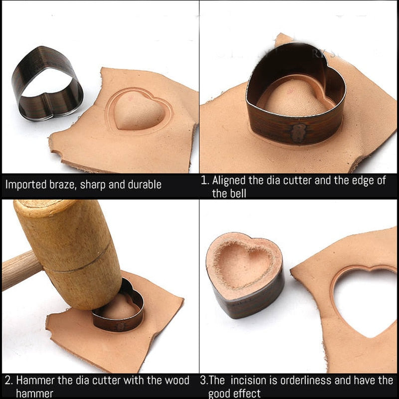 Heart Leather Cutting Steel Die Cutter Leather Crafts Punch Tool