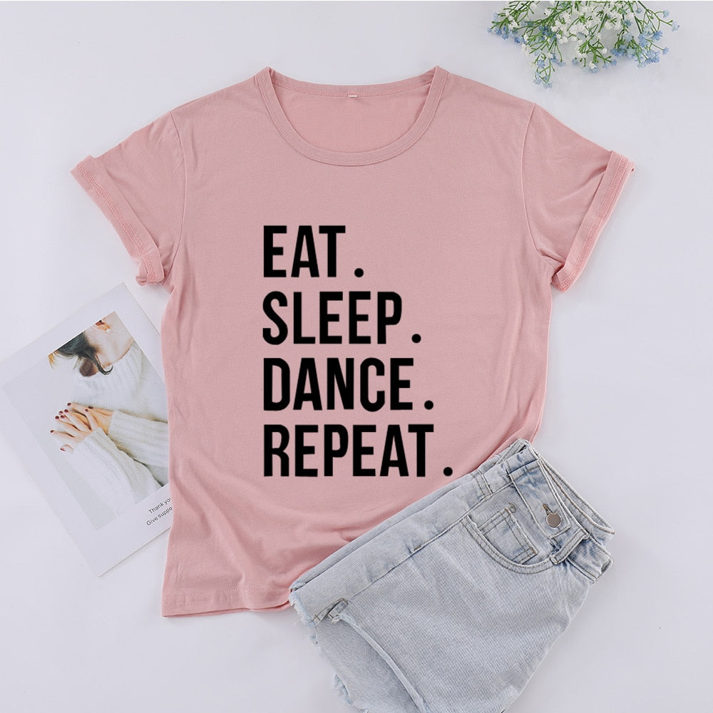Eat Sleep Dance Repeat Cotton T-shirt