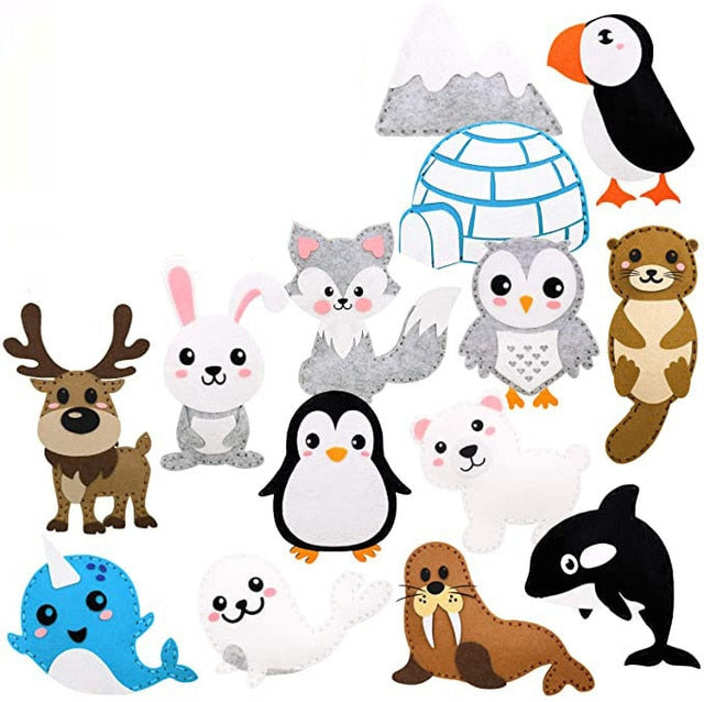 Woodland Animals DIY Felt Craft Sewing Kits For Kids