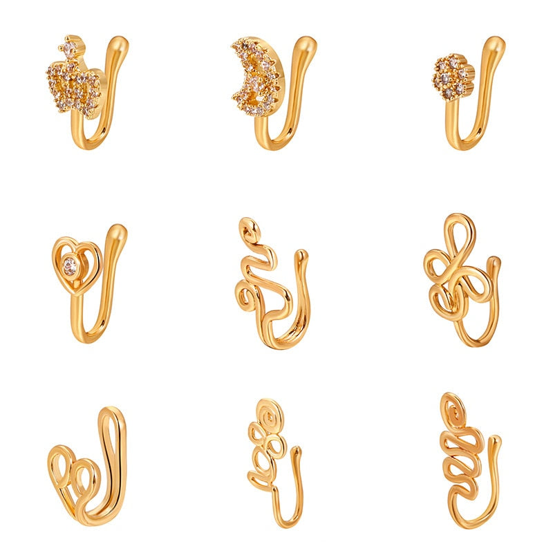 Nose Cuff 1PCS Stainless Steel Non Piercing Nose Ring