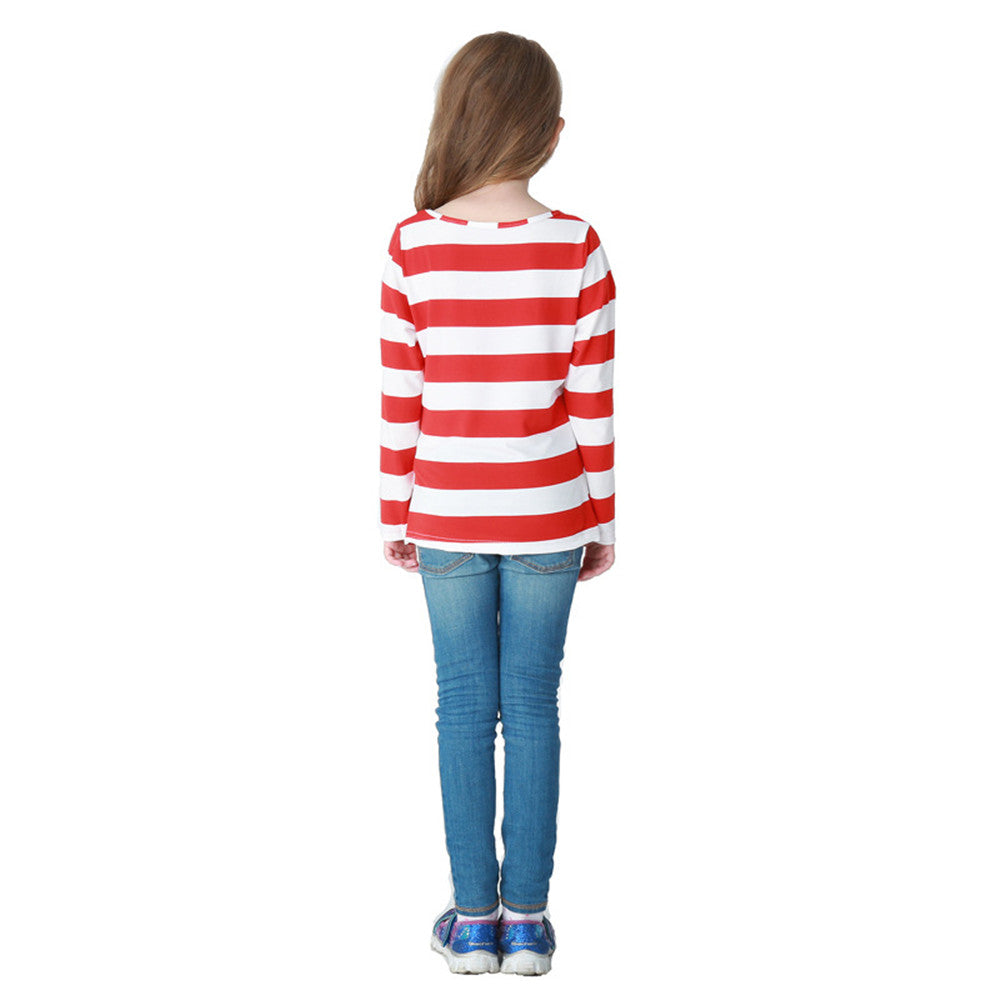 Where's Wally Costume Book Week Outfit Stripe Shirt Hat Glasses