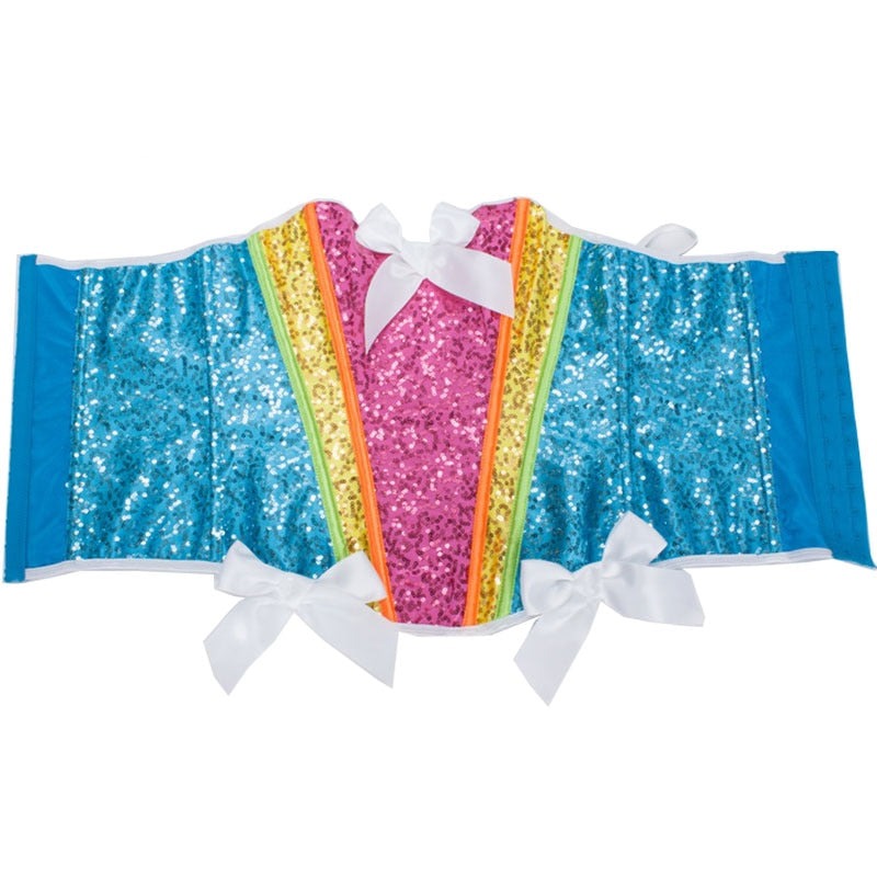 Candy Rainbow Overbust Corset Top