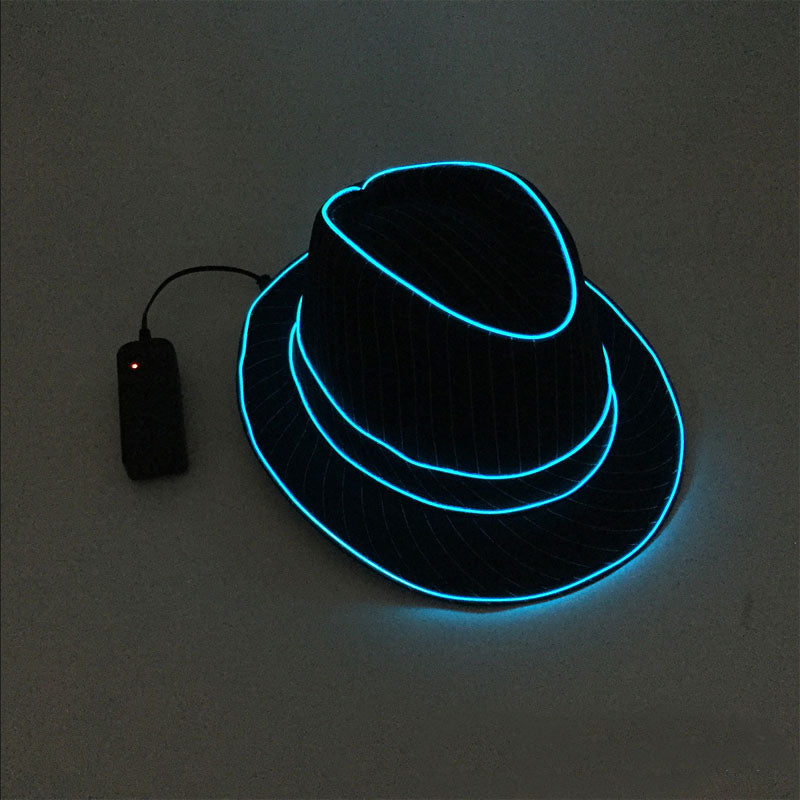 LED Light Up Jazz Hat and Ties Glow Neon Party Costumes