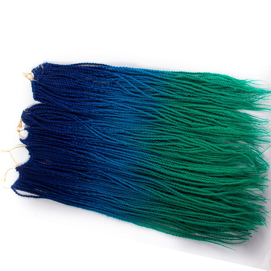 Mermaid Hair Extensions Twist Crochet Braided Hair 30 Strands