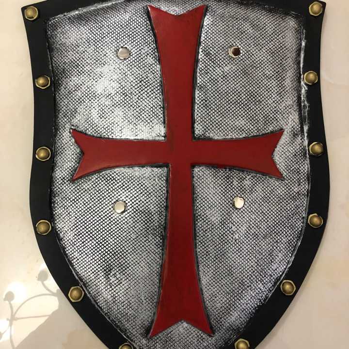 Red Crusader Knight Shield PU Armour Kids Cosplay Prop