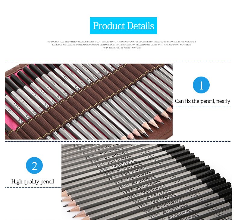 27/39pcs Professional Sketch Tool and Pencil Kits