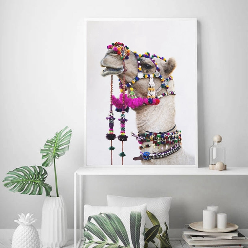 Party Camel Print Wall Art Poster Photography Prints Wall Decor