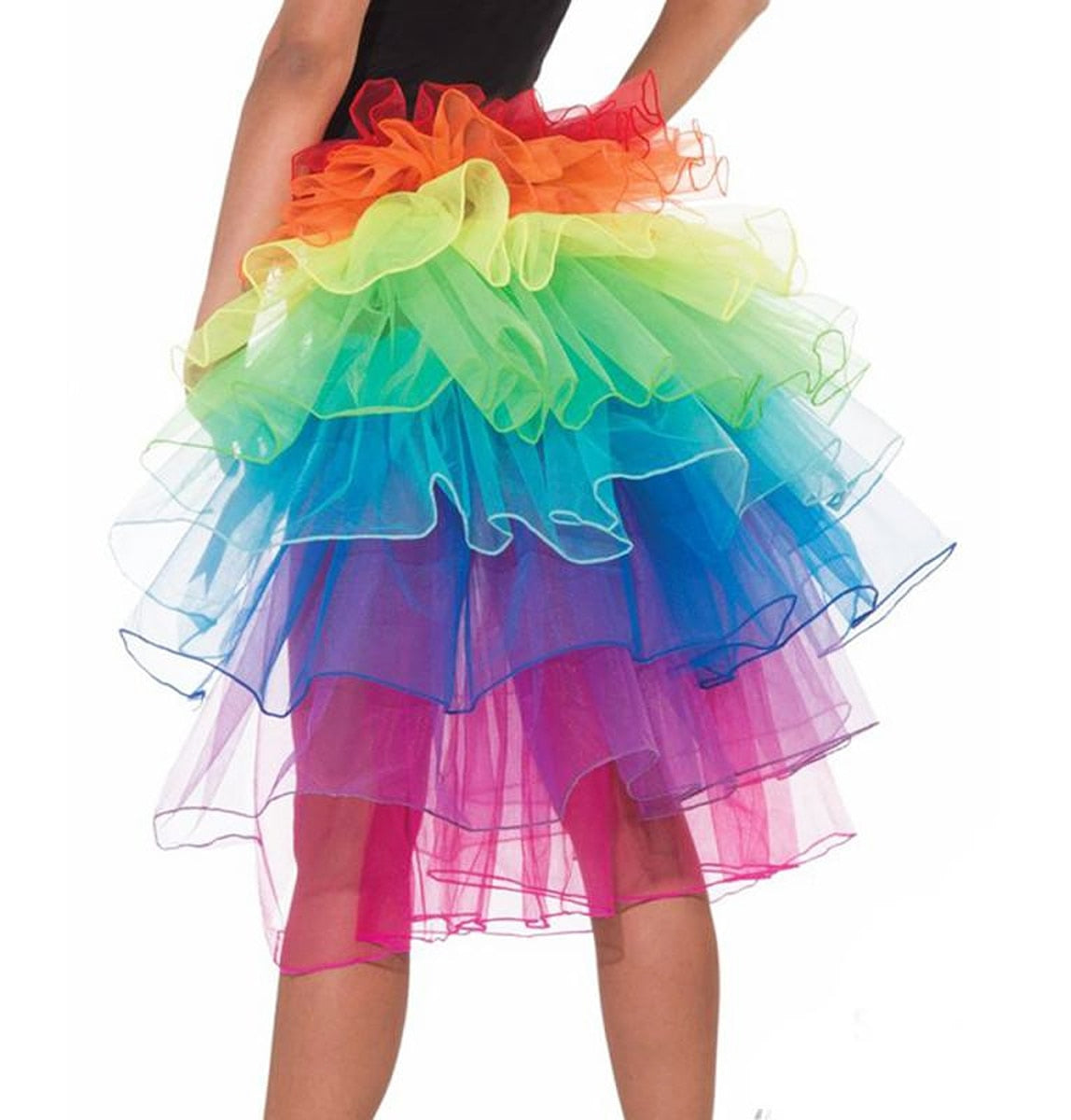 Layered Rainbow Bustle Skirt