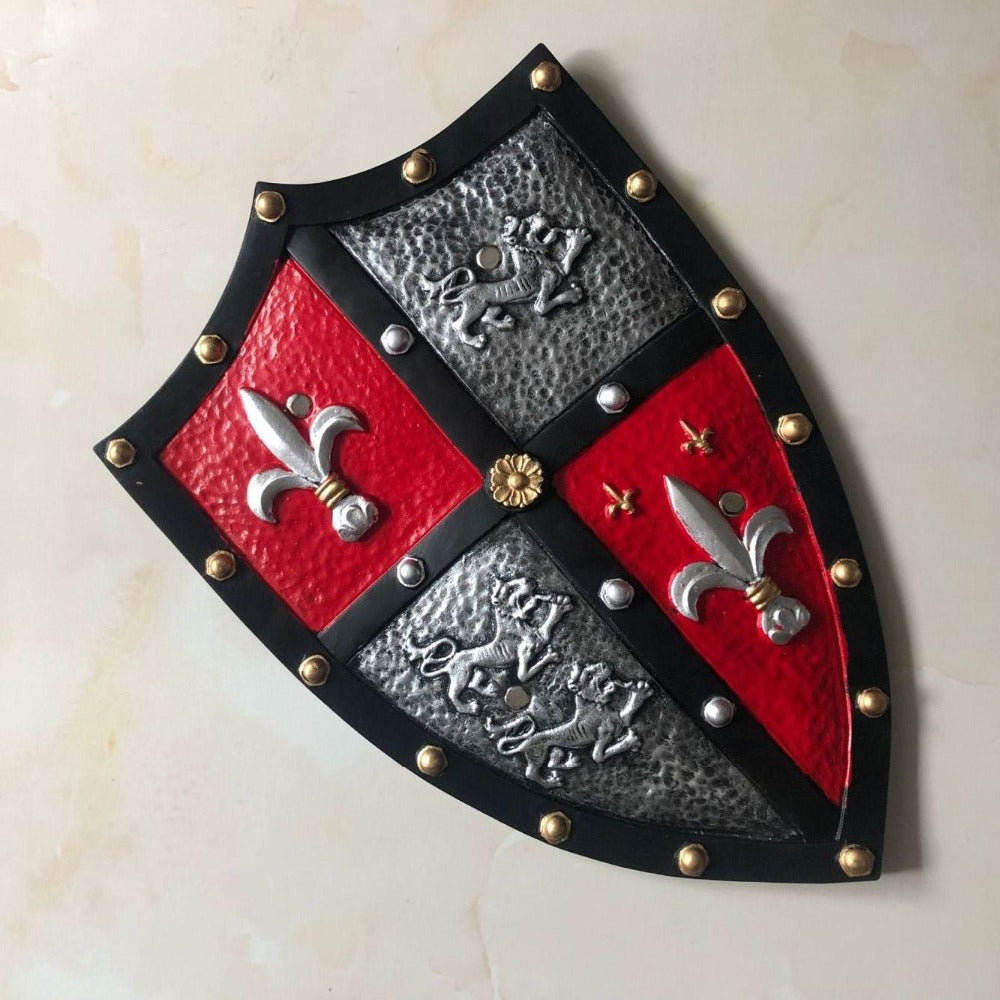 Fleur de Lis and Lion Knight Shield PU Armour Cosplay Prop