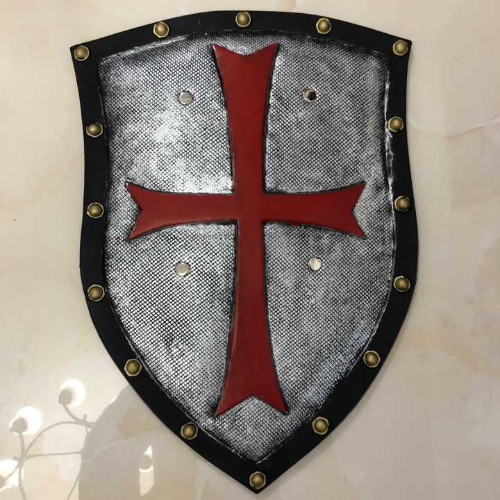 Red Crusader Knight Shield PU Armour Kids Cosplay Prop