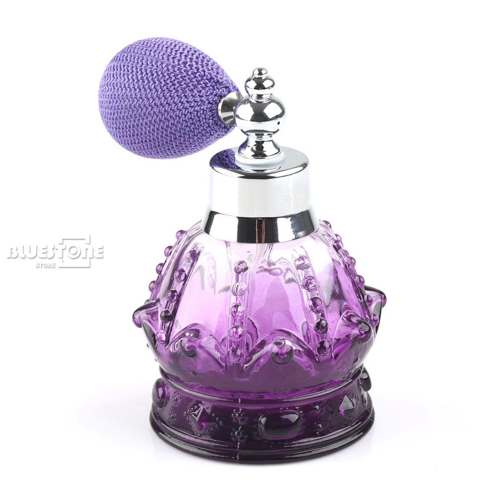 Purple Puff Perfume Bottle Refillable Atomizer Spray