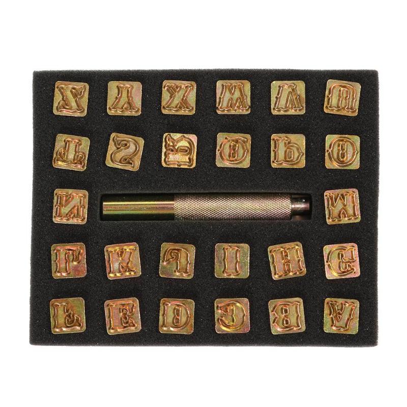 Steel Printing Punch Alphabet Letter Stamp Set Leather Embossing Stamps Leather Craft Tools