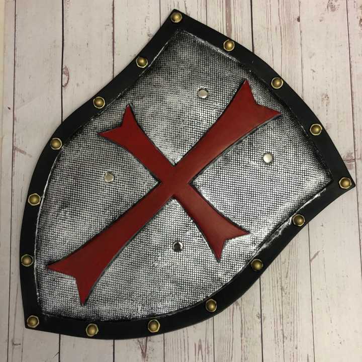 Red Crusader Knight Shield PU Armour Kids Cosplay Prop