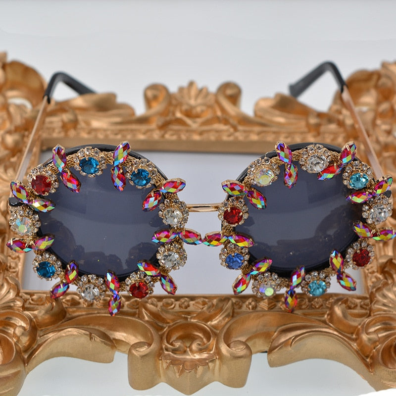 Round Flower Sunglasses