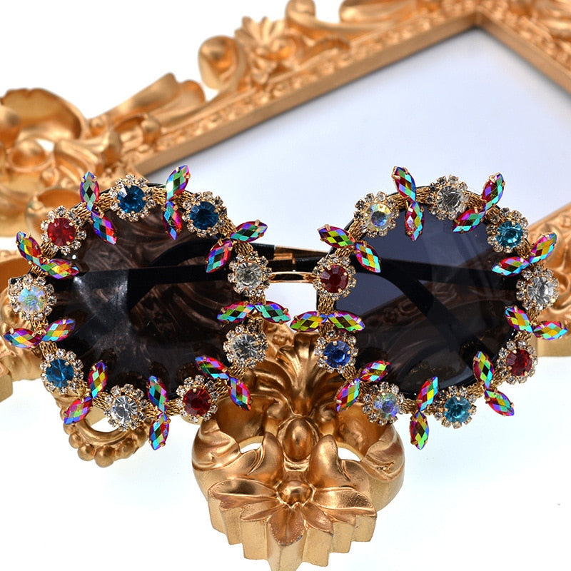 Round Flower Sunglasses