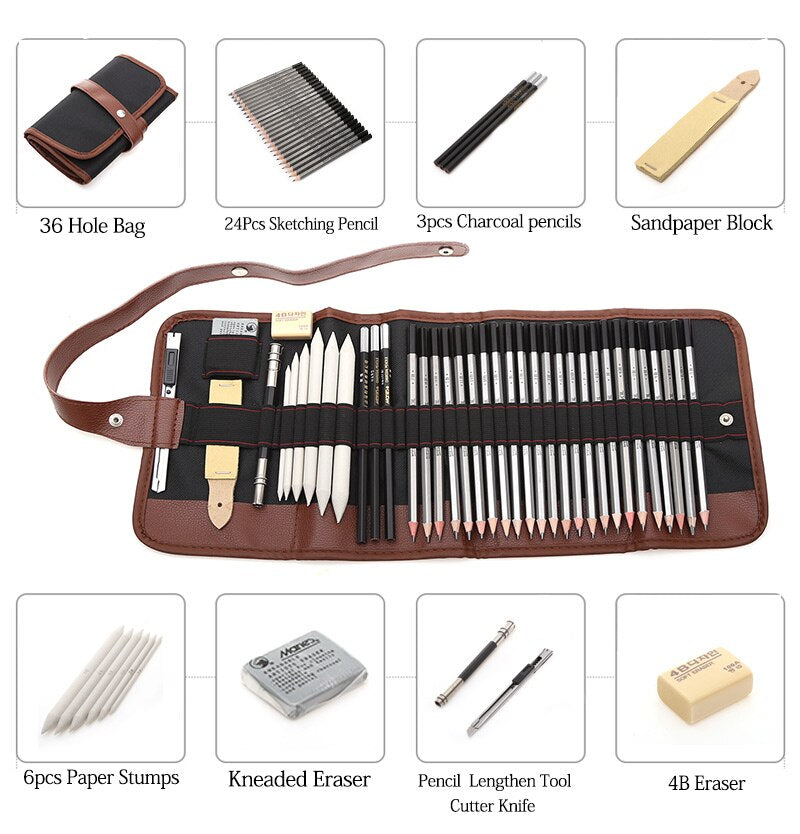27/39pcs Professional Sketch Tool and Pencil Kits