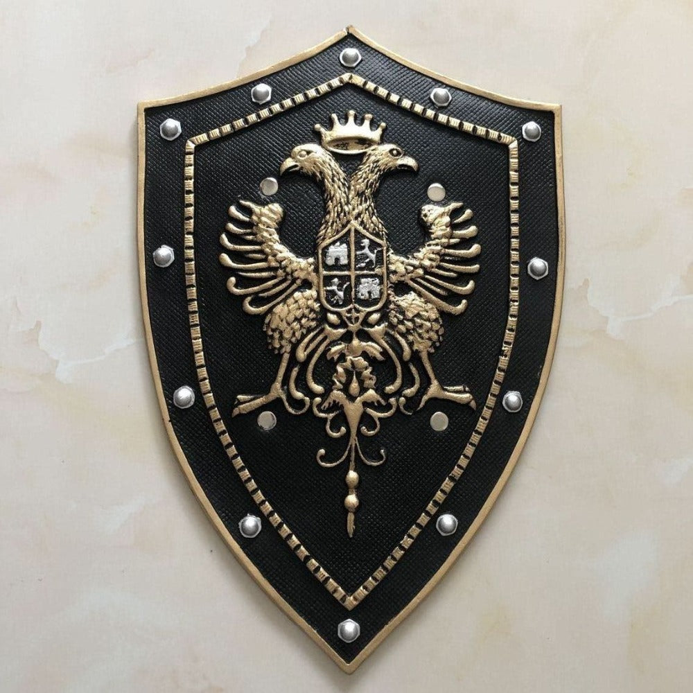 Royal Double Eagle Crown Knight Glory Shield PU Cosplay Prop