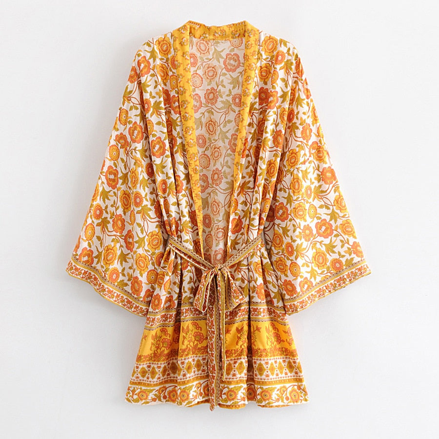 Spot of Sunshine Kimono Duster and Mini Dress