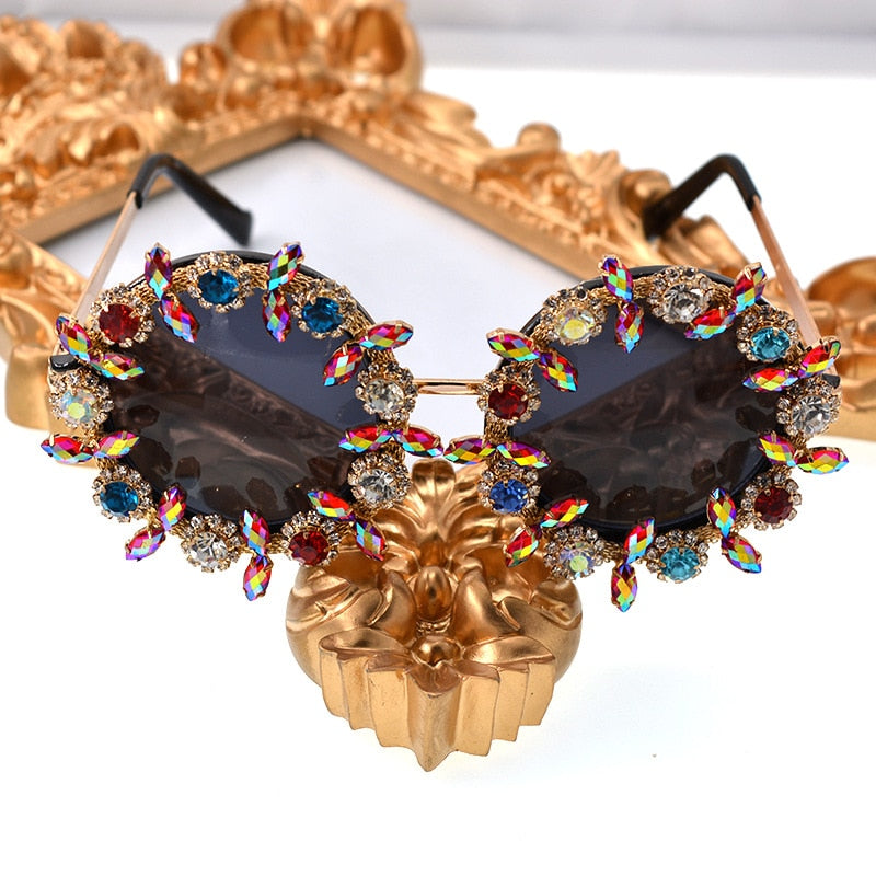 Round Flower Sunglasses