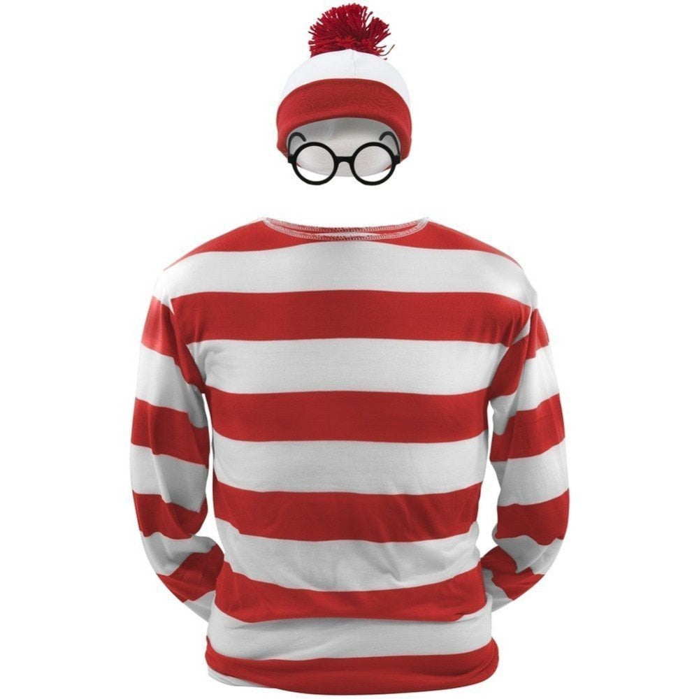 Where's Wally Costume Book Week Outfit Stripe Shirt Hat Glasses