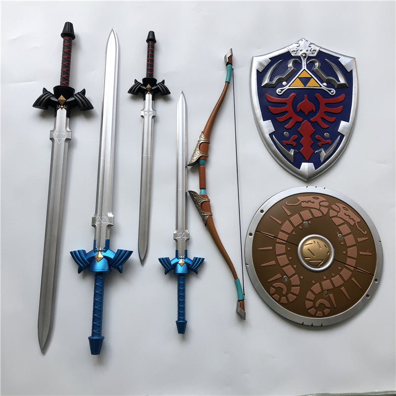 Zelda Link Sky Shield and Sky Sword and Bow Cosplay PU Props
