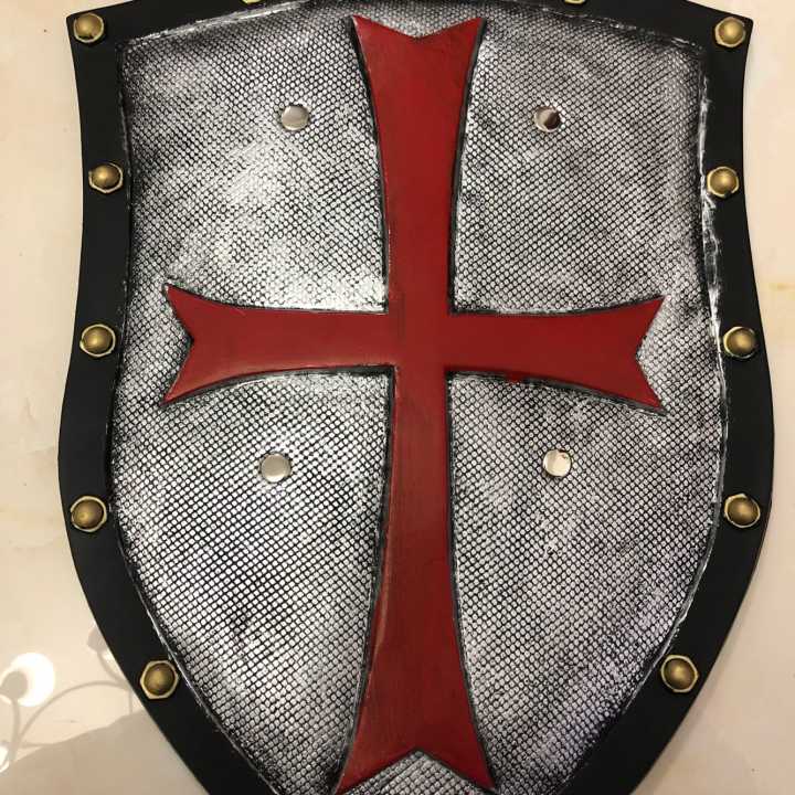 Red Crusader Knight Shield PU Armour Kids Cosplay Prop