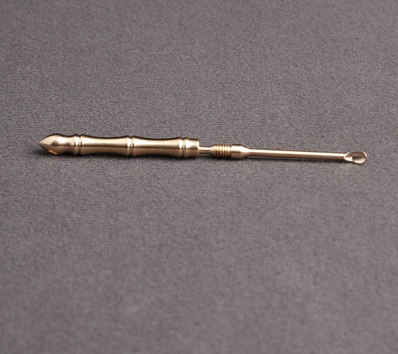 Pure Brass Toothpick Earpick Earwax Spoon