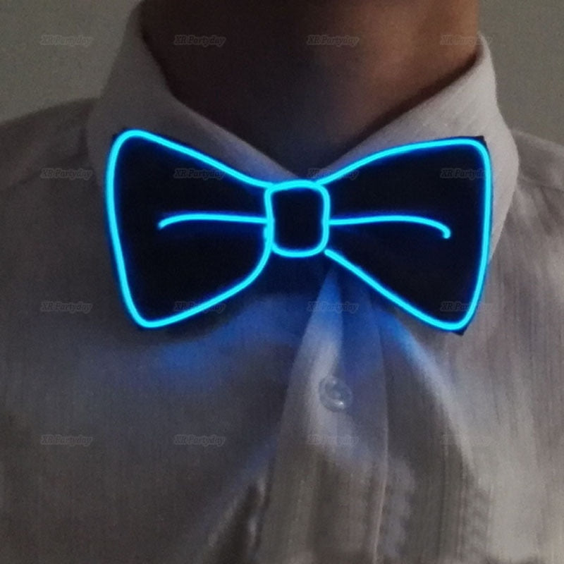 LED Light Up Jazz Hat and Ties Glow Neon Party Costumes