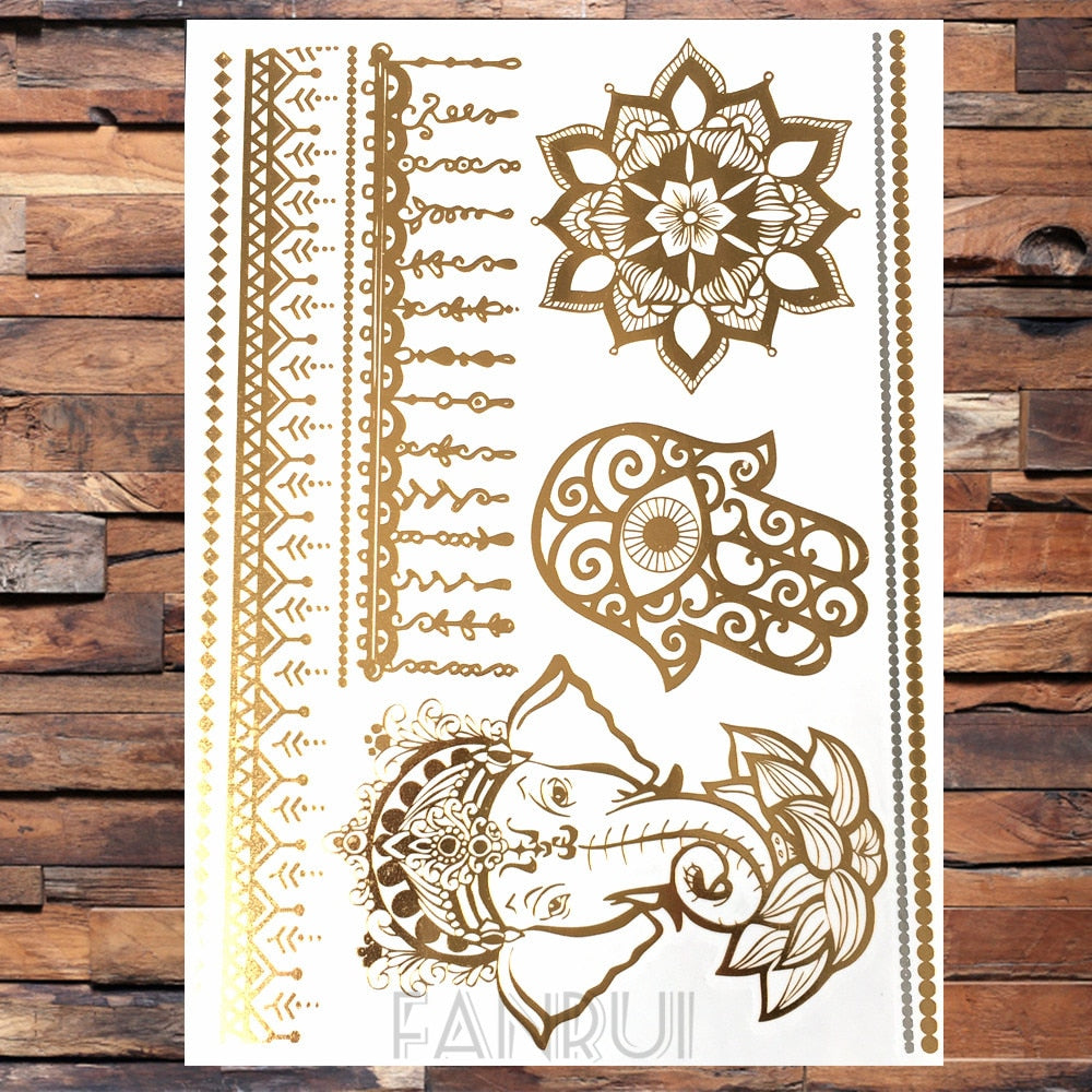 Gold Temporary Tattoos
