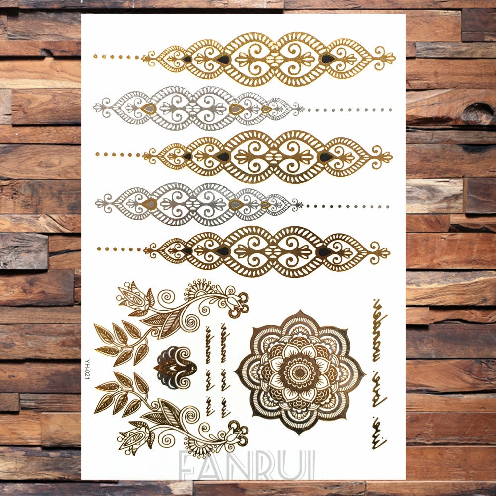 Gold Temporary Tattoos