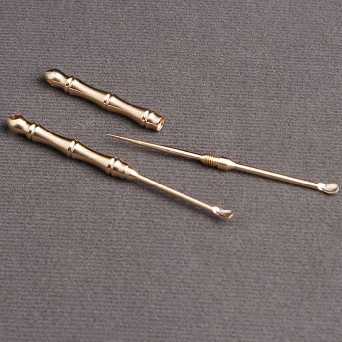 Pure Brass Toothpick Earpick Earwax Spoon