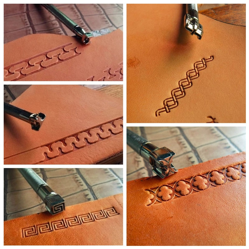 Leather Carving Embossing Tool DIY Leather Printing Stamp