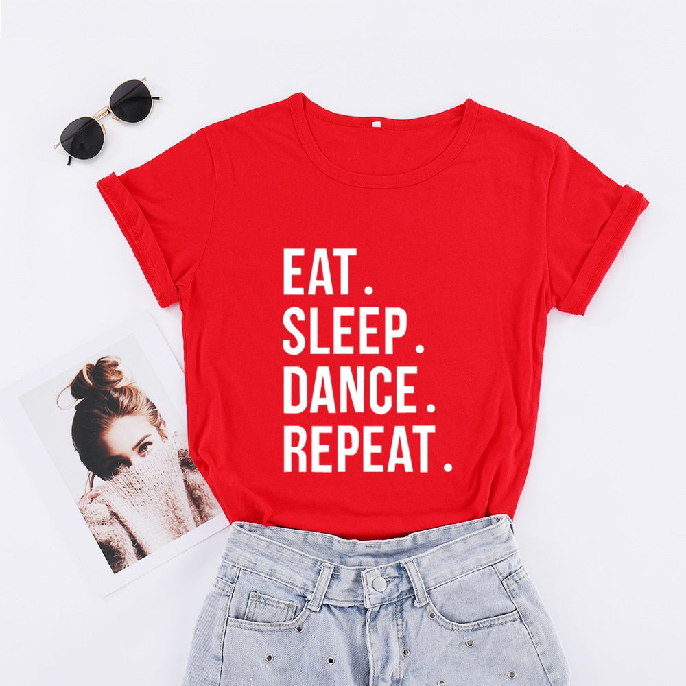 Eat Sleep Dance Repeat Cotton T-shirt