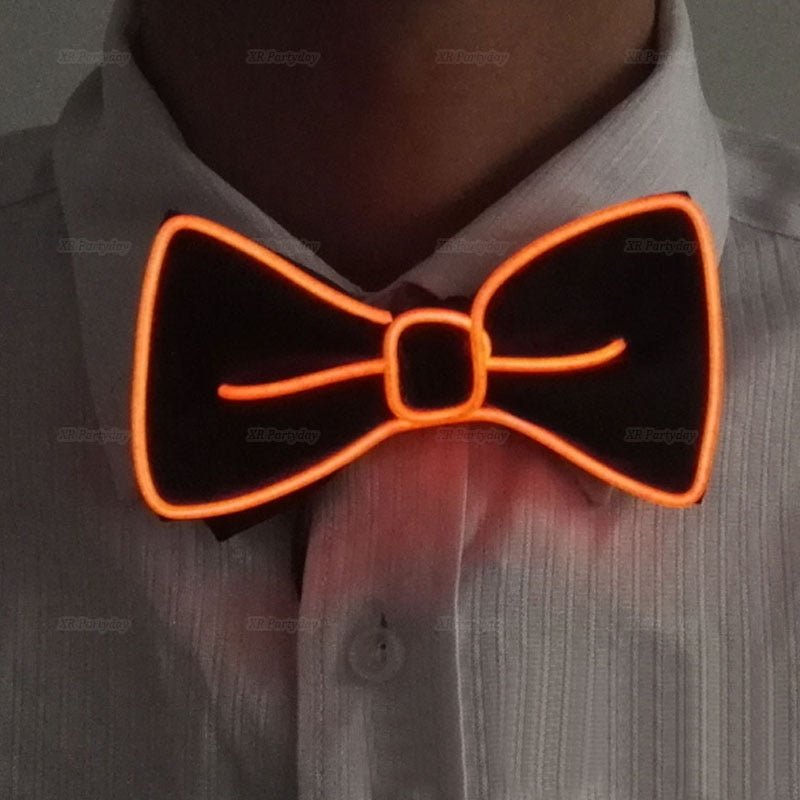LED Light Up Jazz Hat and Ties Glow Neon Party Costumes