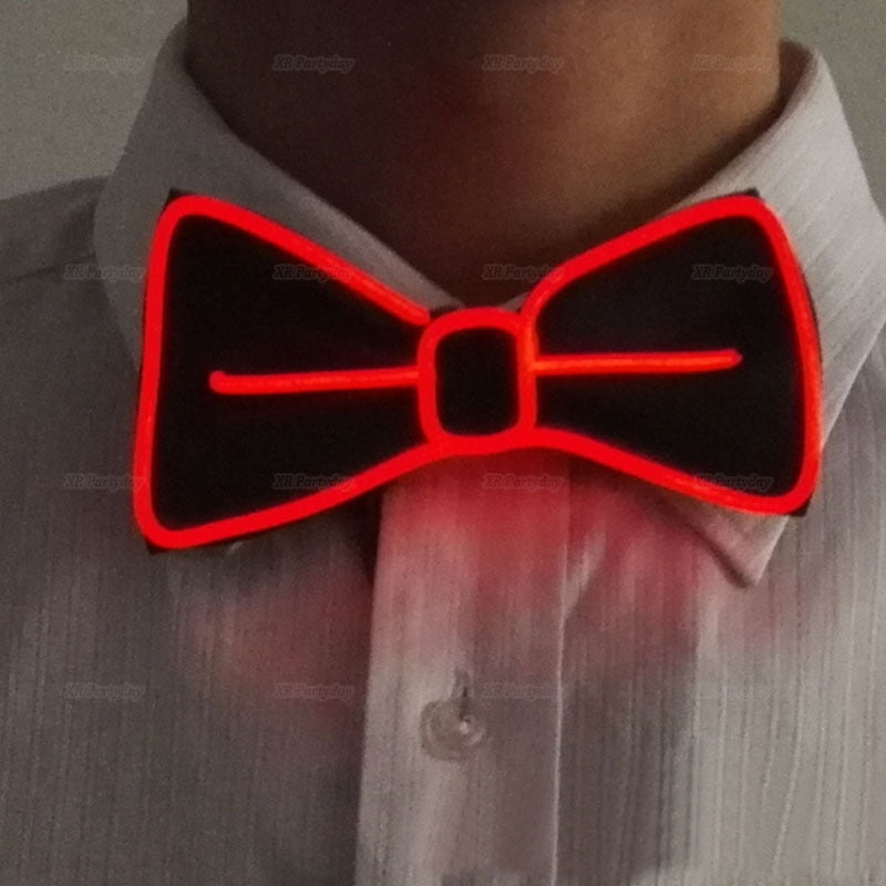 LED Light Up Jazz Hat and Ties Glow Neon Party Costumes