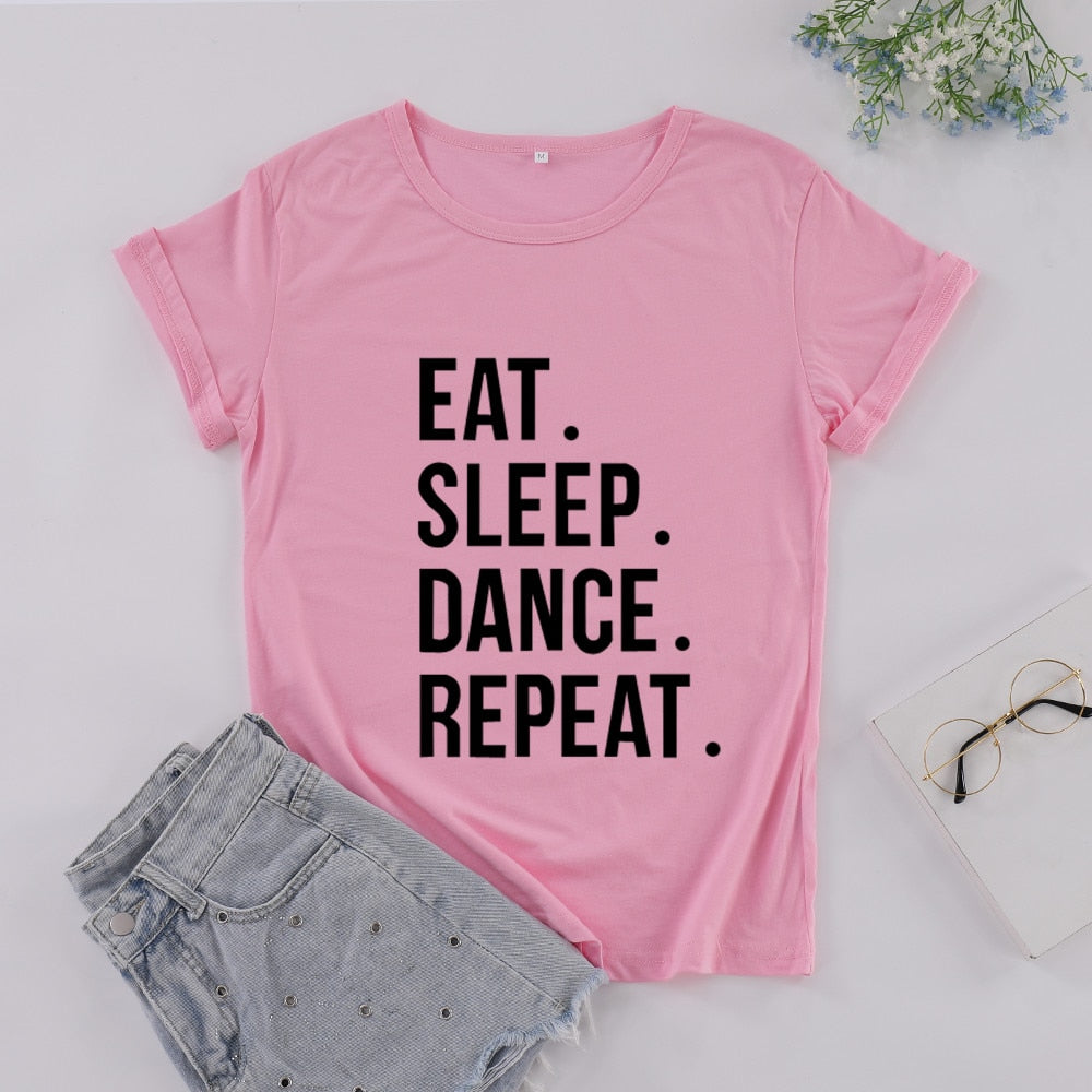 Eat Sleep Dance Repeat Cotton T-shirt