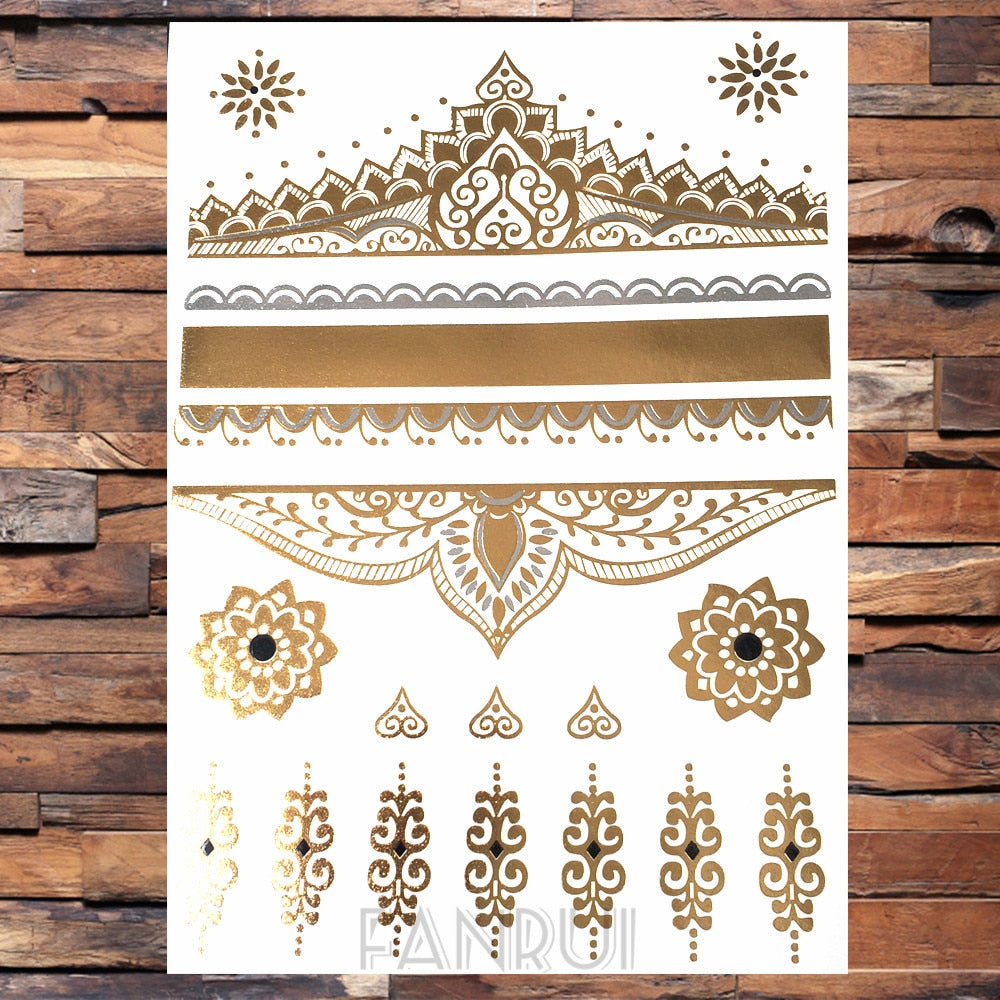 Gold Temporary Tattoos