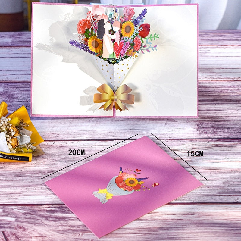 Pop-Up Flower Card 3D Greeting Card