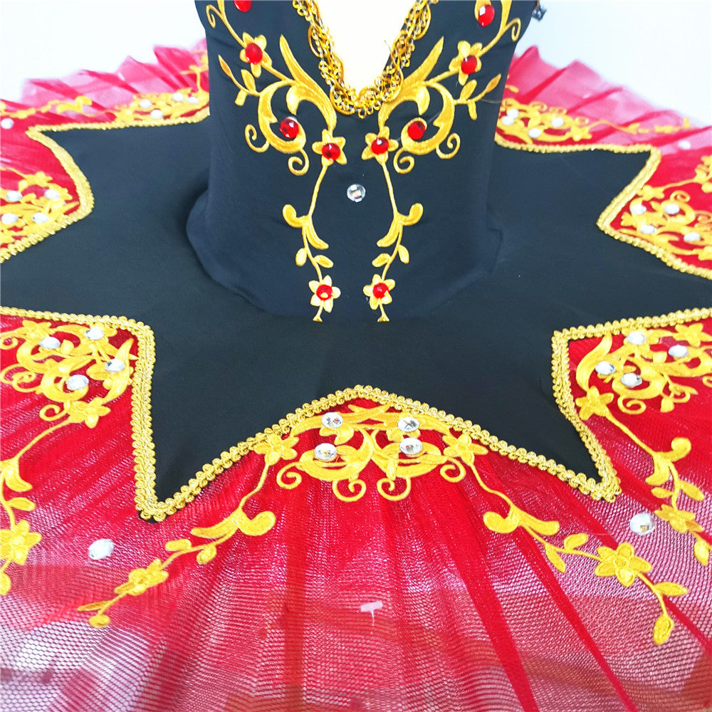 Velvety Top Embroidered Ballet Tutus Kids and Adult Ballerinas