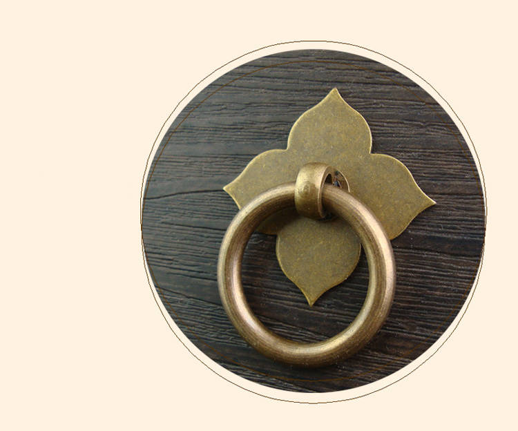 Brass Four Leaf Cabinet Drawer Pulls Hardware