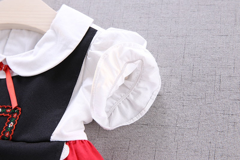 Baby Bavarian Dirndl Dress Children Oktoberfest Costumes German Baby Girl Heidi Costume