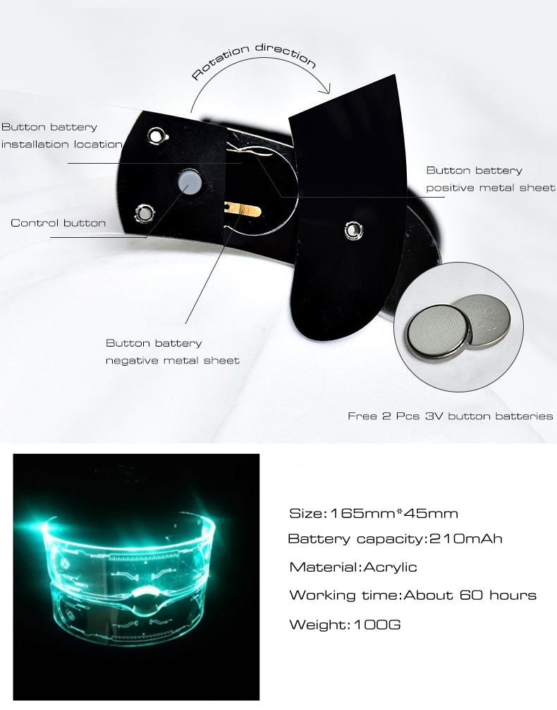 Futuro Science Tech LED Luminous Goggles