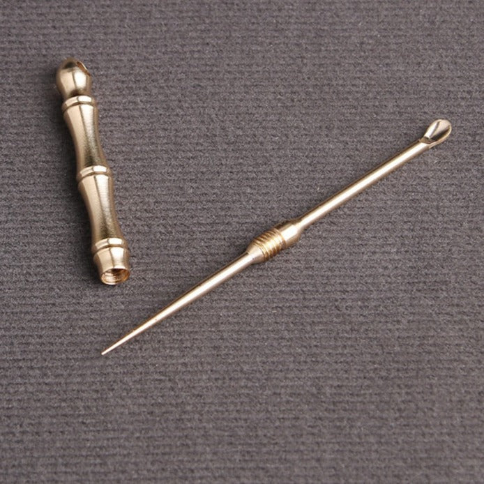 Pure Brass Toothpick Earpick Earwax Spoon