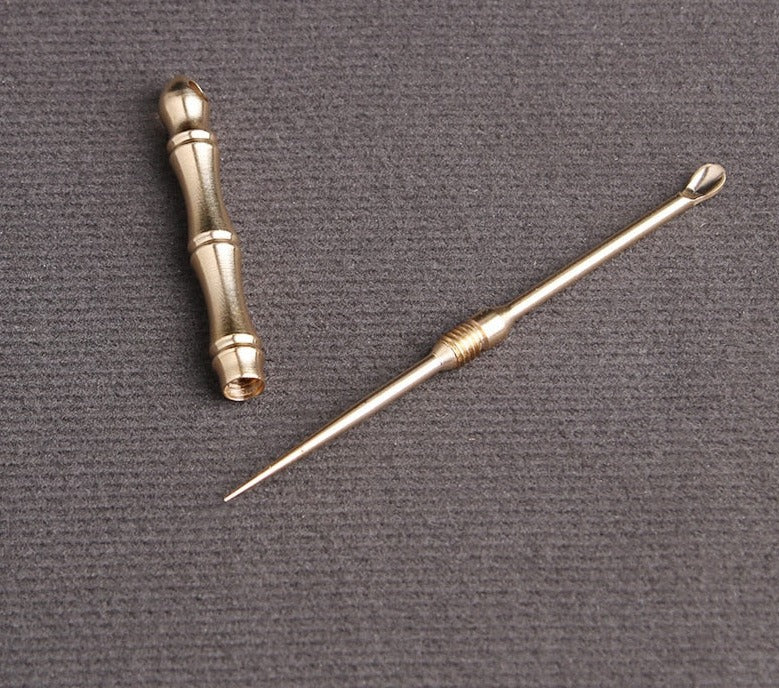 Pure Brass Toothpick Earpick Earwax Spoon