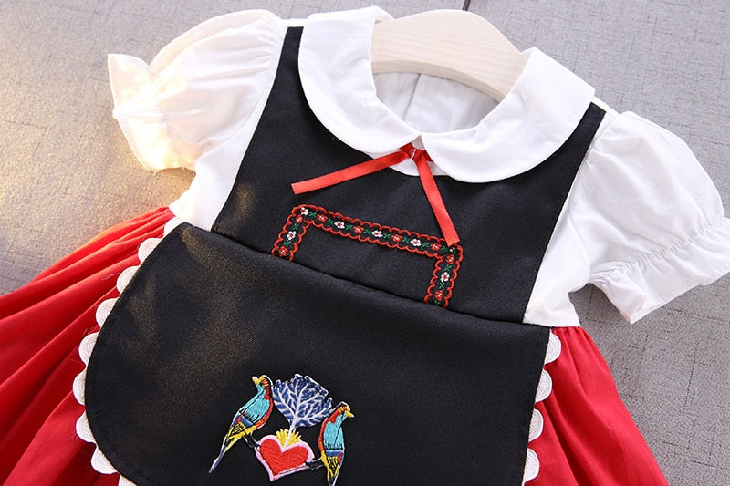 Baby Bavarian Dirndl Dress Children Oktoberfest Costumes German Baby Girl Heidi Costume