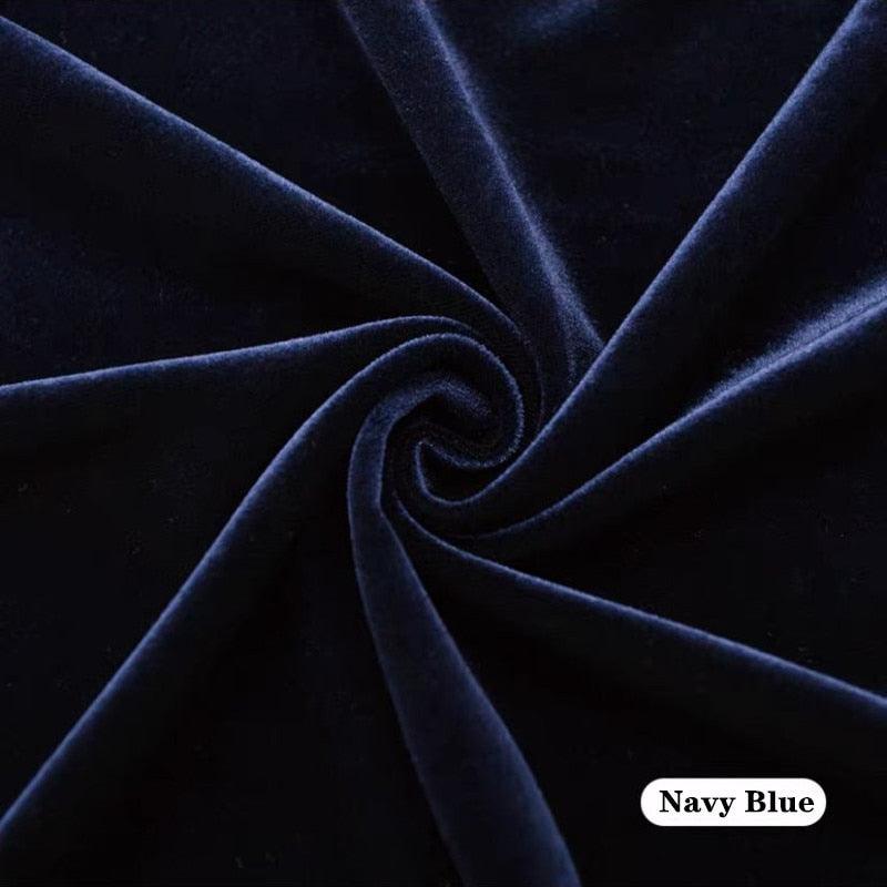 Christine Ruffled Velvet Long Sleeve Dress