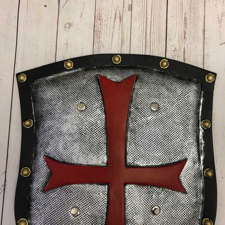 Red Crusader Knight Shield PU Armour Kids Cosplay Prop